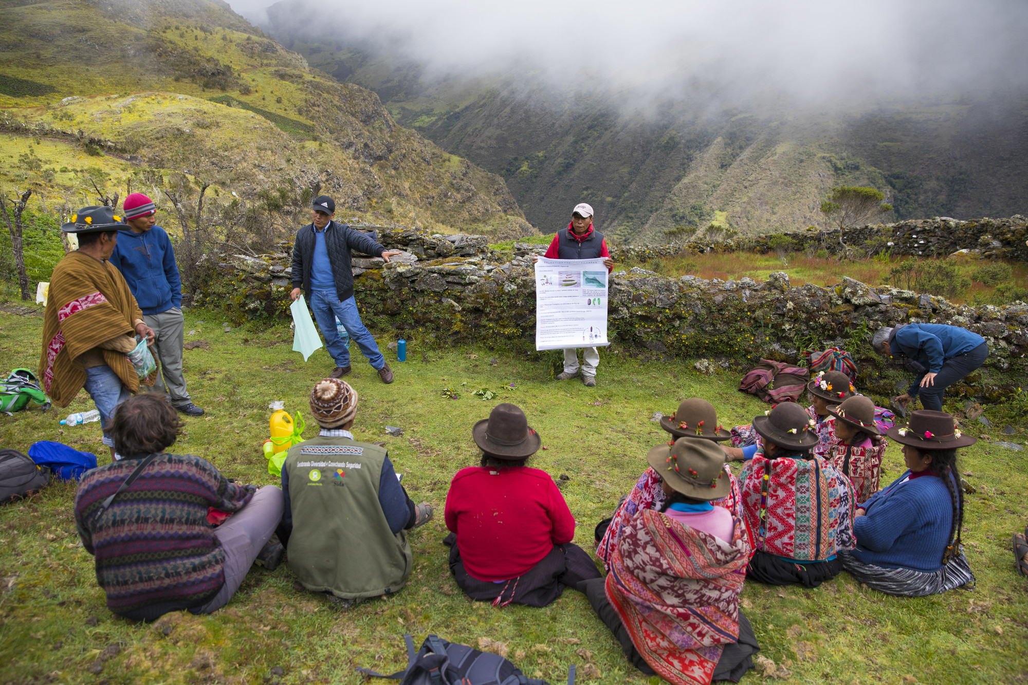 Peru Boeren Andes Farmer Field Schools Technician Oscar