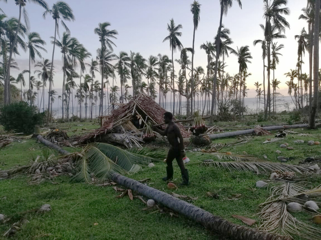 Fiji en andere eilanden in de Stille Oceanen hebben door klimaatverandering steeds vaker te maken met overstromingen en tyfonen. Hier schade van de tyfoon Harold in 2020.