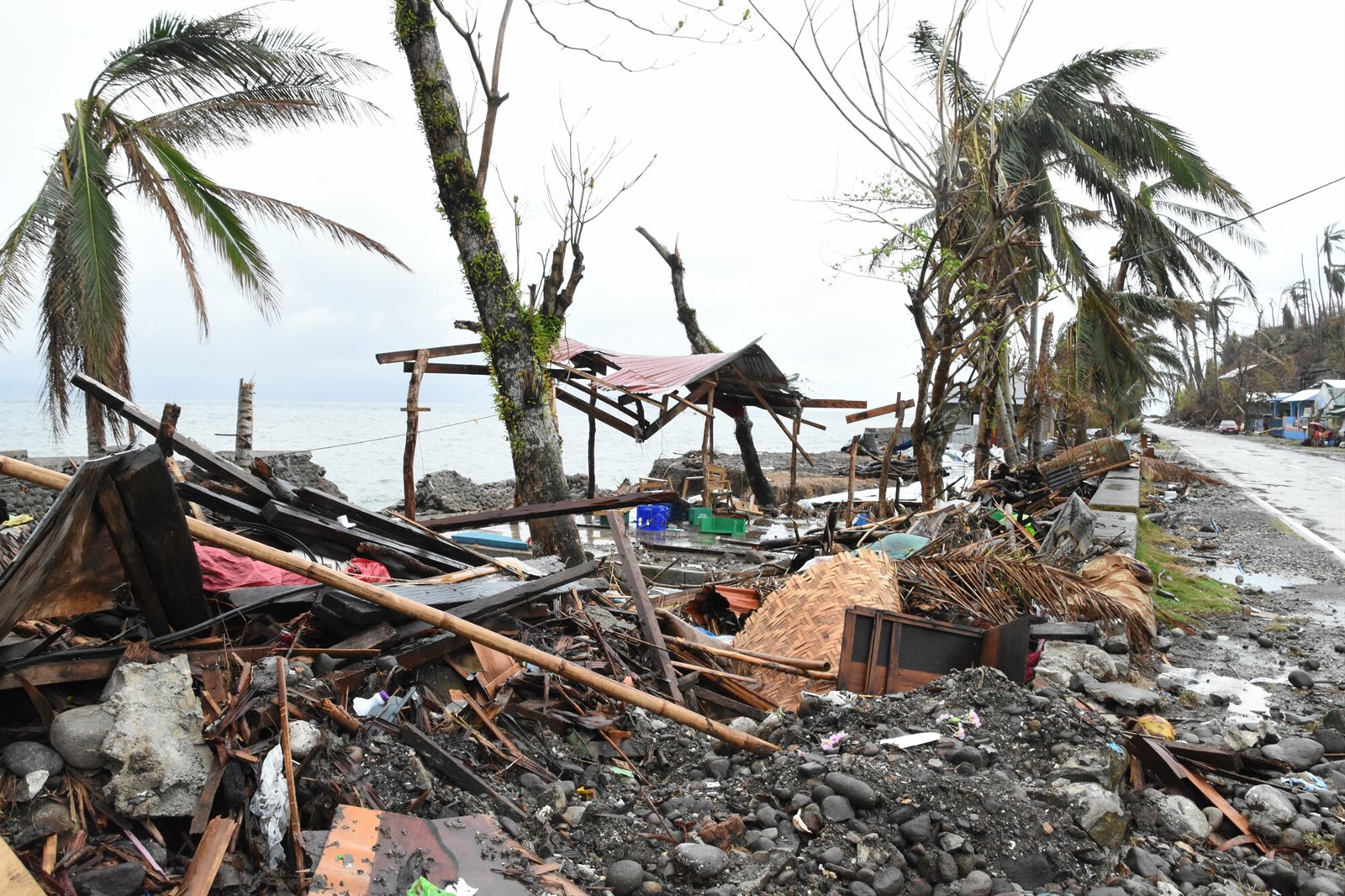 De Filipijnen merken volop de gevolgen van klimaatverandering. Hier klimaatschade door tyfoon Rai in 2021. 